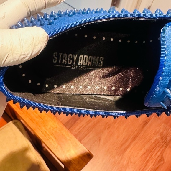 Stacy Adam’s Royal Blue Sabre Spiked Loafers. - Picture 14 of 16